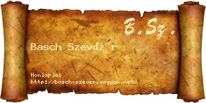Basch Szevér névjegykártya